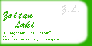 zoltan laki business card